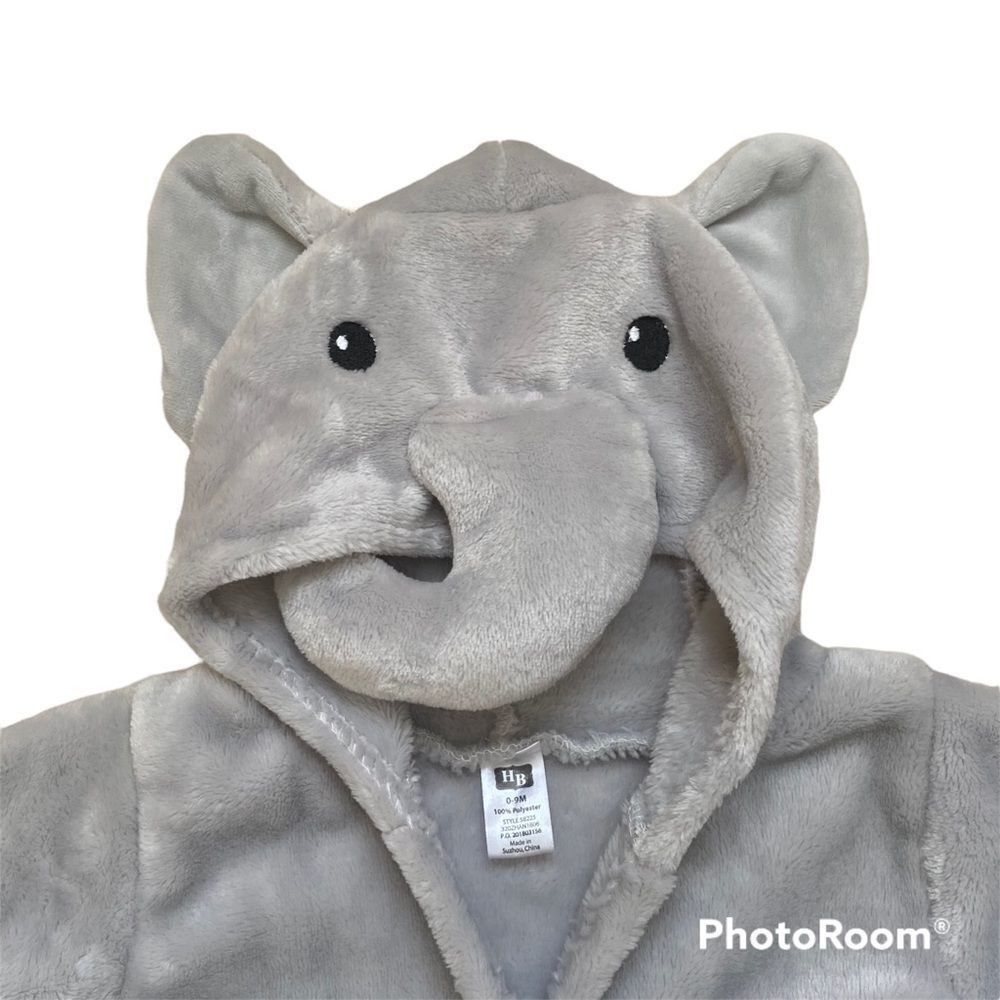 HB | Elephant Night Robe, Size 0-9M - Picture 3 of 4